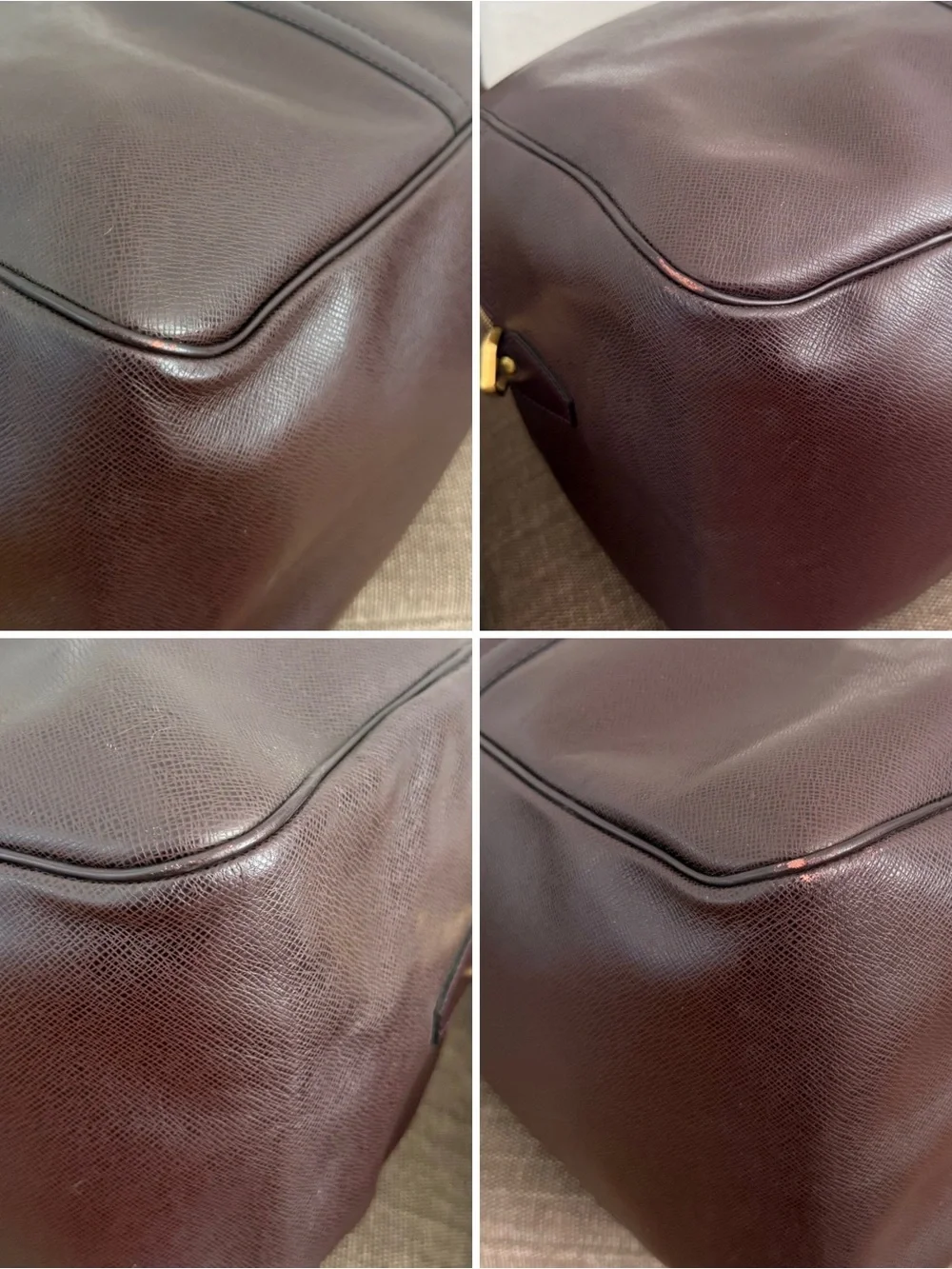 Authentic Louis Vuitton taiga burgundy leather Kandall unisex travel bag LV